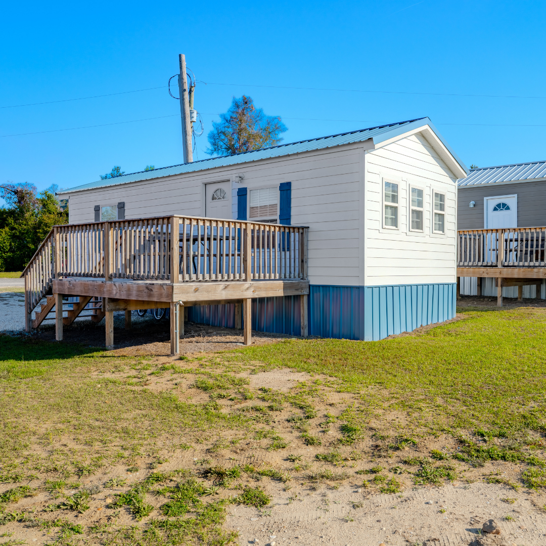 Park model for short and long term stays at Florida Caverns RV Resort